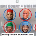 photo mix of the governors of Kano, Plateau, Zamfara, Lagos, Bauchi, Abia, Ebonyi and Cross River with a backdrop of the supreme court