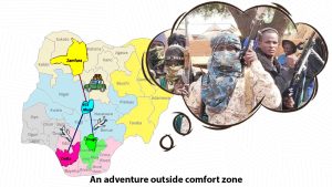 an image of the nigerian map with zamfara, delta and enugu highlighted