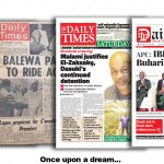 different versions of Daily times front page over the years
