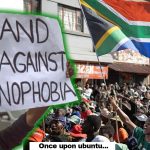 an image of protesters in South Africa
